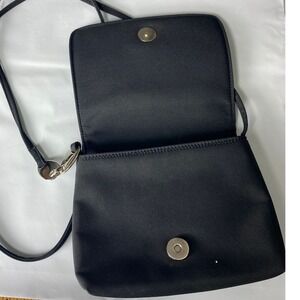 Black Nylon Small Crossbody Bag with Magnetic Snap Closure